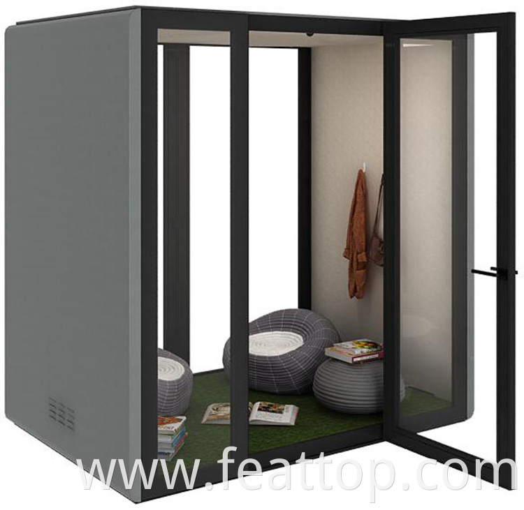 Modern design movable silence acoustic phone booth soundproof office meeting pod